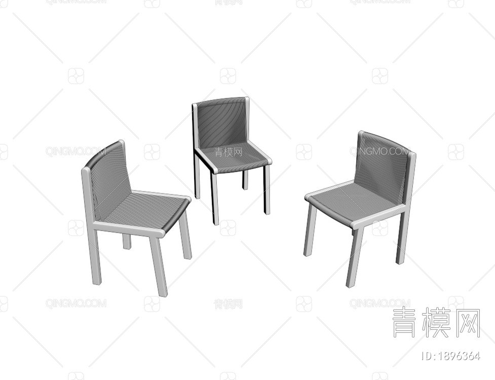 塑料休闲单椅3D模型下载【ID:1896364】