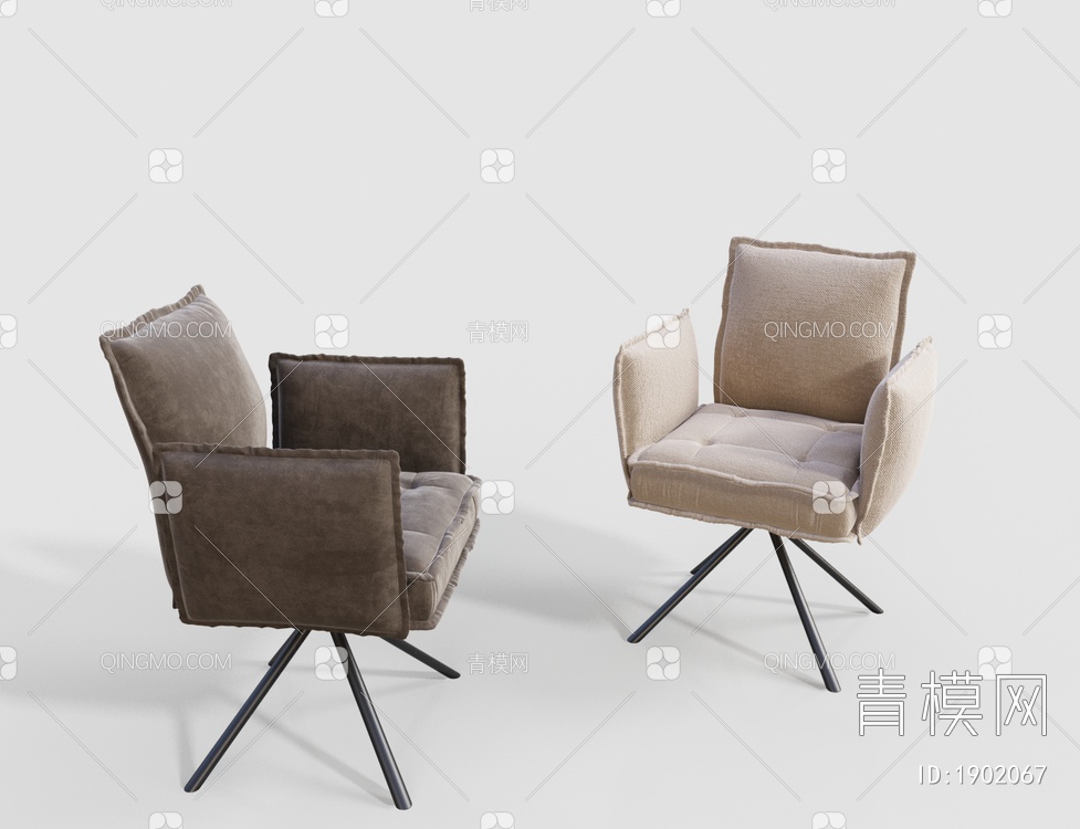 休闲椅 办公椅3D模型下载【ID:1902067】
