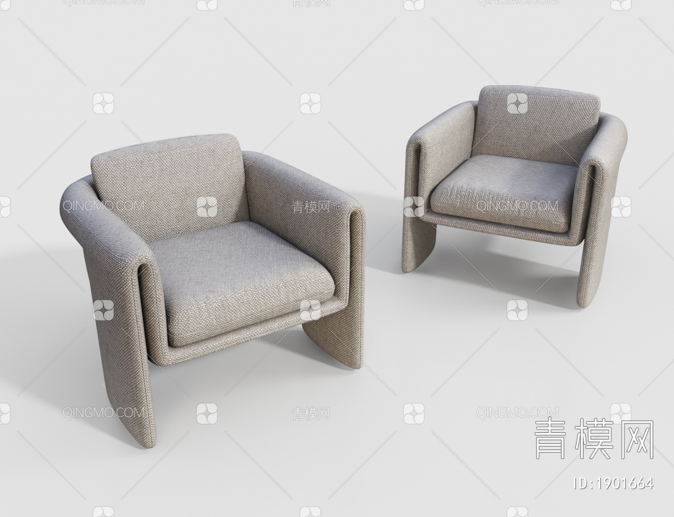 休闲单人沙发3D模型下载【ID:1901664】
