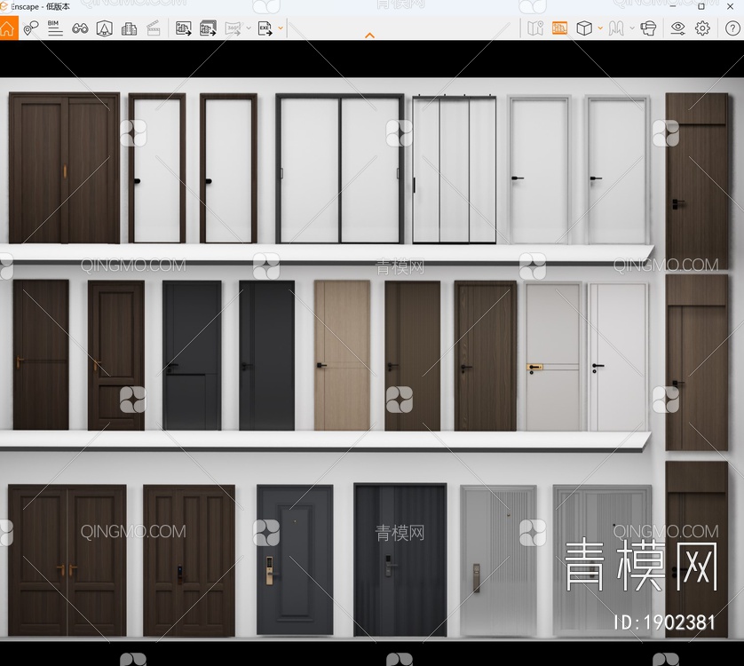 门SU模型下载【ID:1902381】