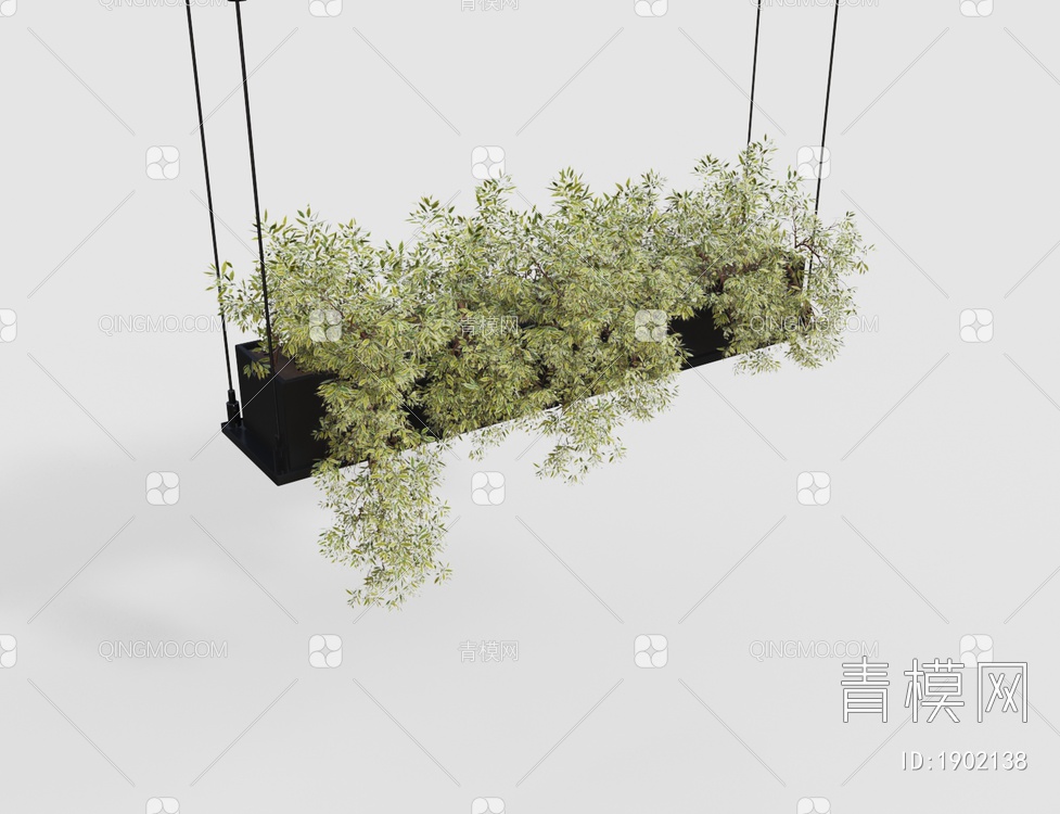 绿植吊篮3D模型下载【ID:1902138】