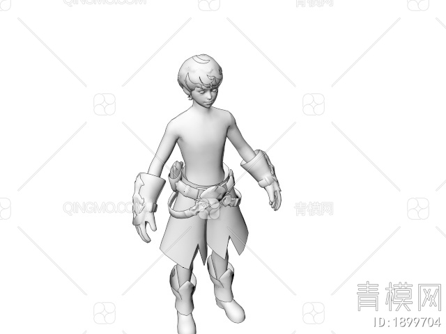 游戏角色 虚拟人物少女3D模型下载【ID:1899704】