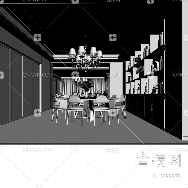 客餐厅3D模型下载【ID:1899979】