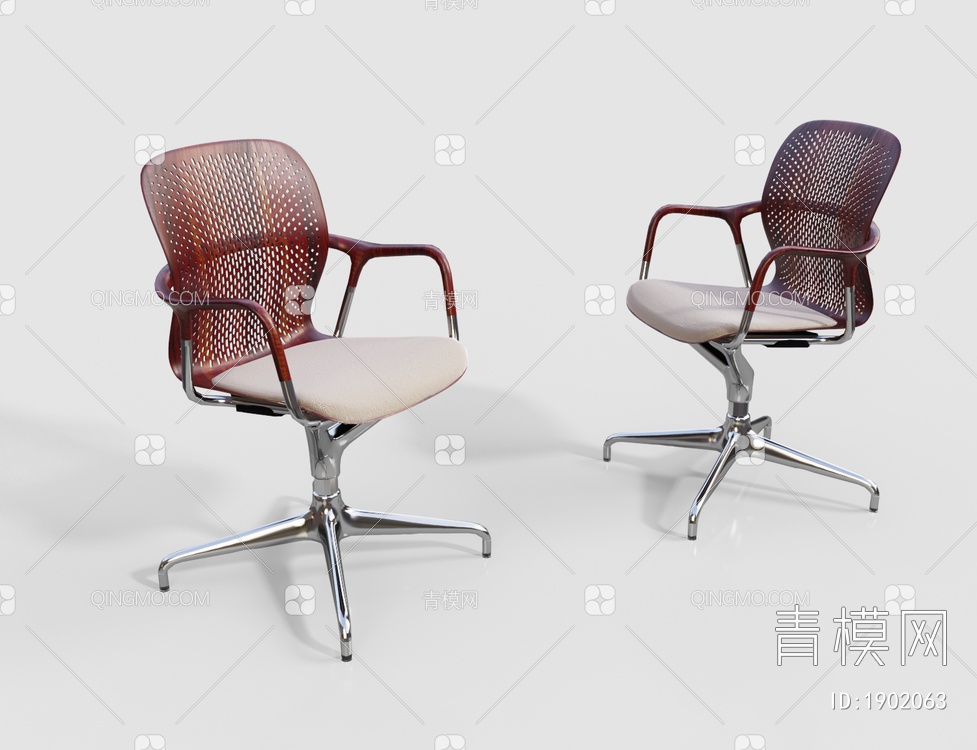 办公椅3D模型下载【ID:1902063】