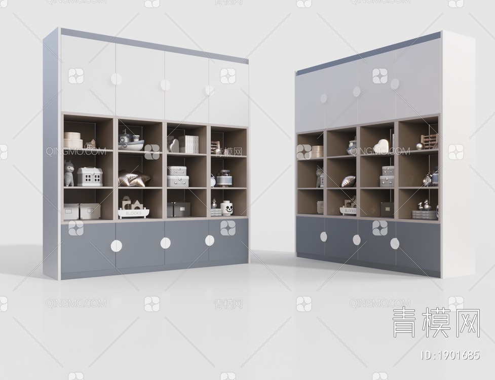 儿童置物柜3D模型下载【ID:1901685】