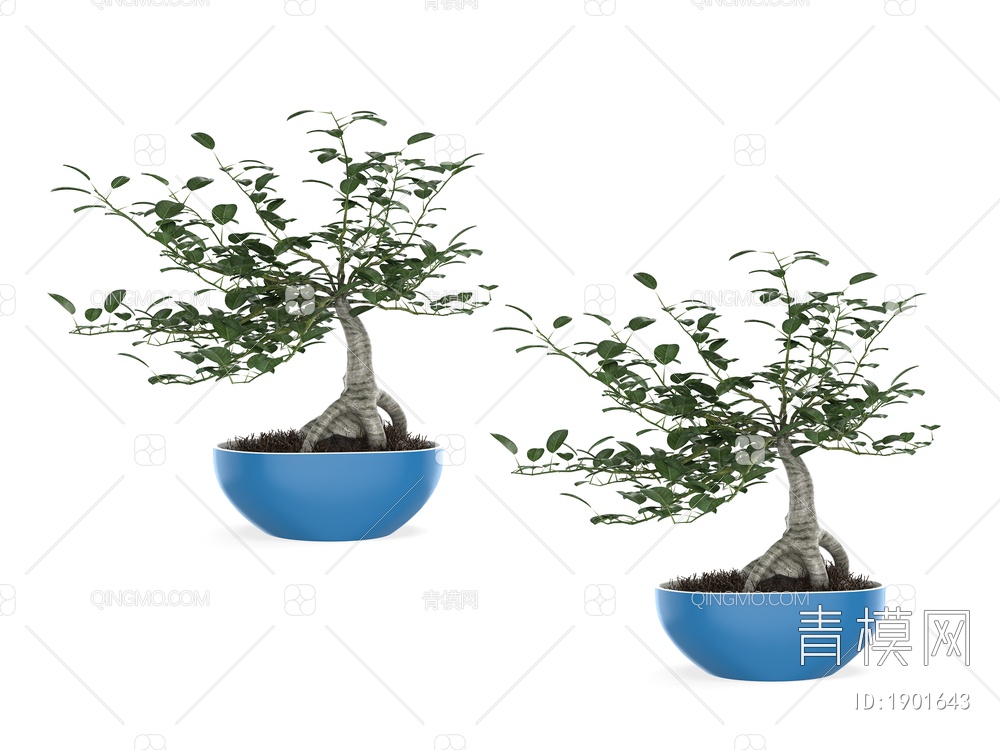 绿色植物 植物树SU模型下载【ID:1901643】