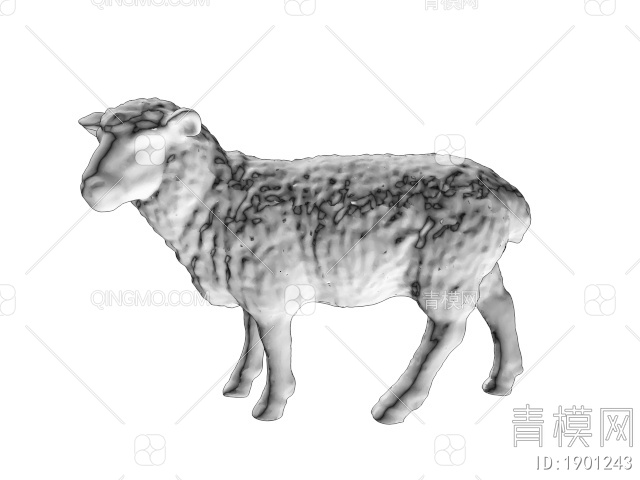 家养动物 羊3D模型下载【ID:1901243】