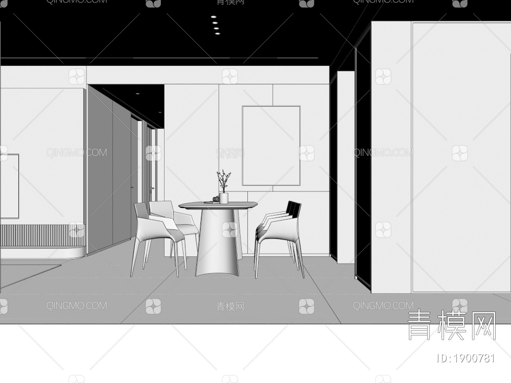 家居客餐厅3D模型下载【ID:1900781】