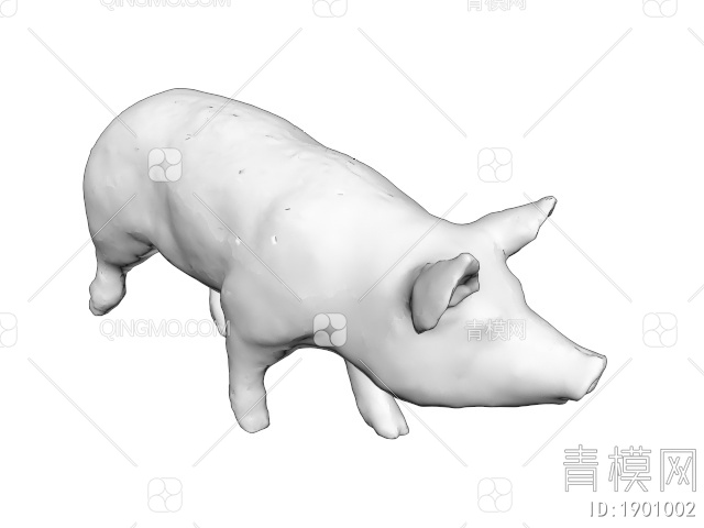 家禽动物 小猪3D模型下载【ID:1901002】