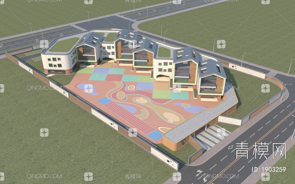 幼儿园3D模型下载【ID:1903259】