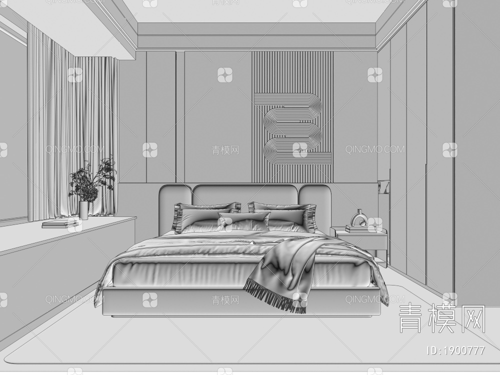 家居卧室3D模型下载【ID:1900777】