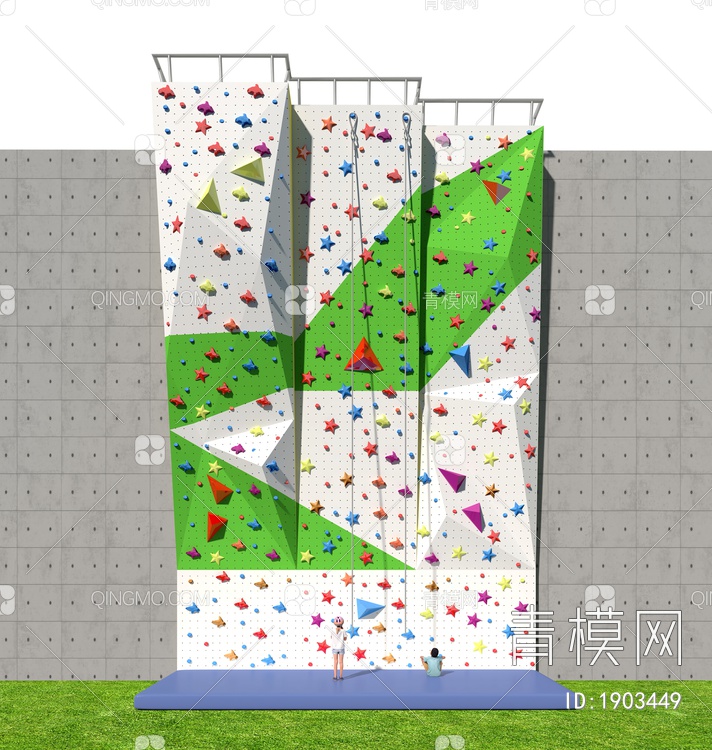 攀岩墙SU模型下载【ID:1903449】
