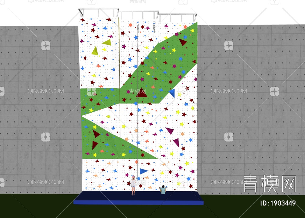 攀岩墙SU模型下载【ID:1903449】