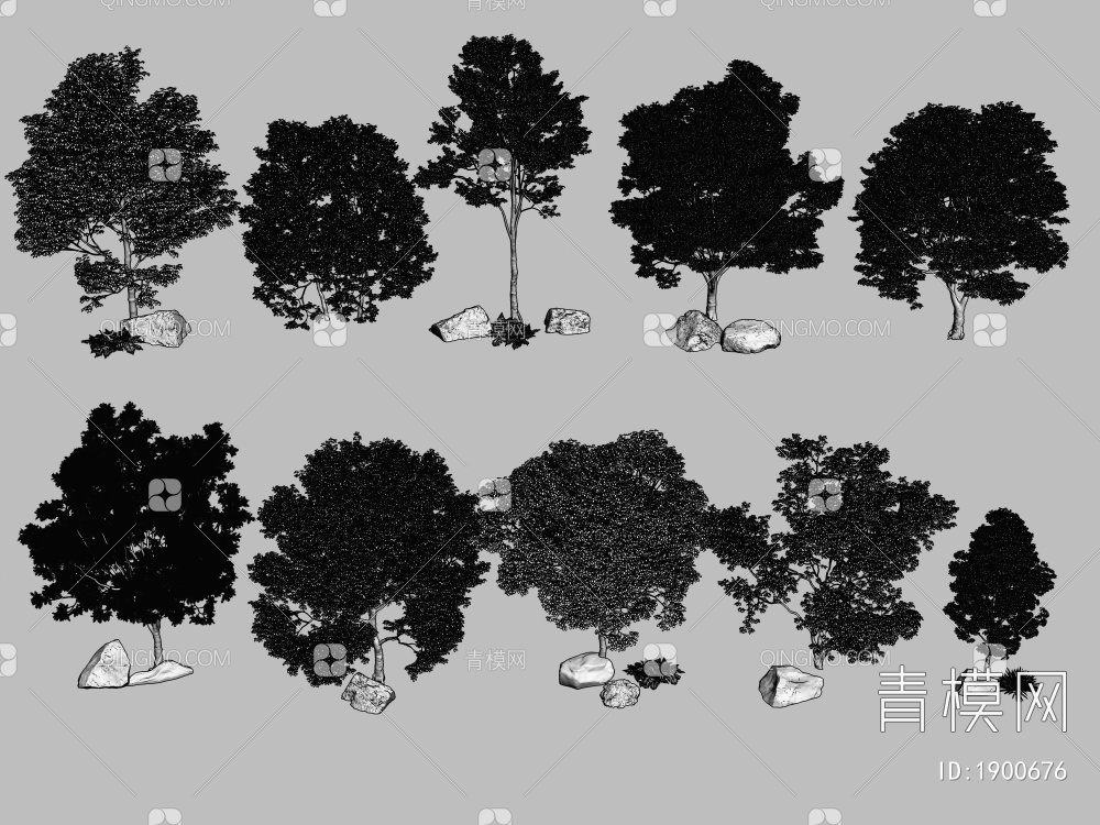 树木3D模型下载【ID:1900676】