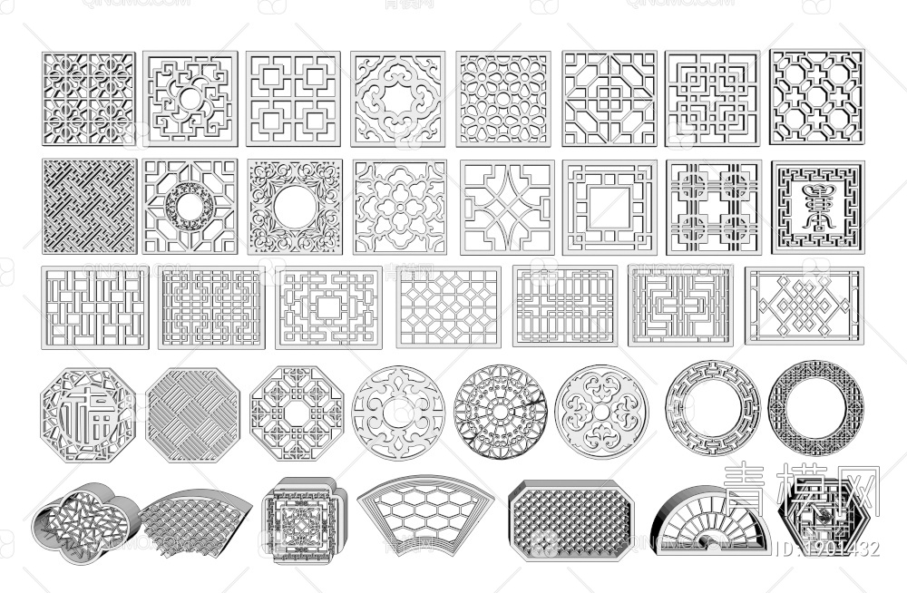 窗格3D模型下载【ID:1901432】