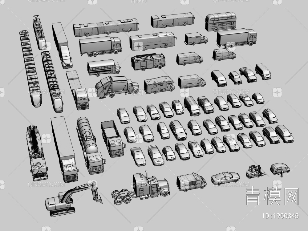 汽车3D模型下载【ID:1900345】