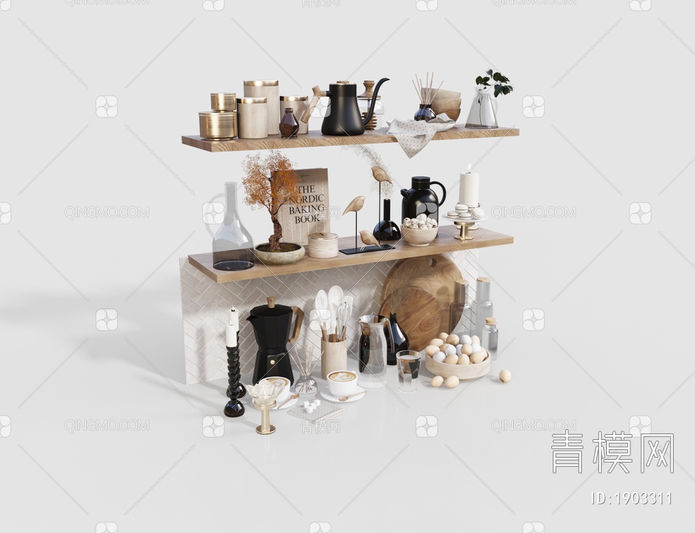 餐具 调料瓶 厨房器具3D模型下载【ID:1903311】