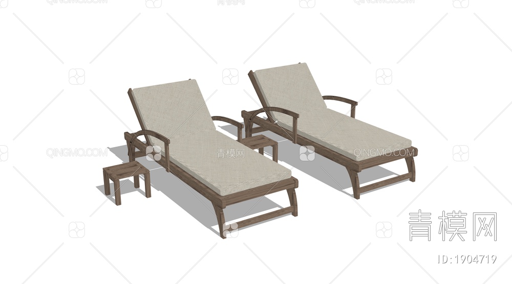 躺椅 椅子SU模型下载【ID:1904719】