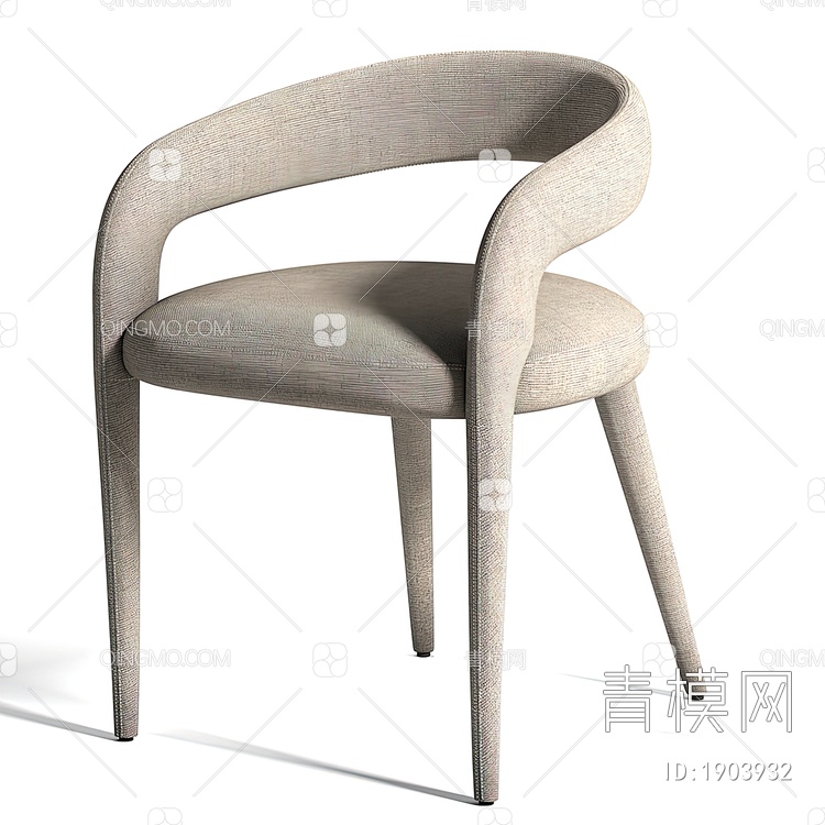 布艺餐椅3D模型下载【ID:1903932】
