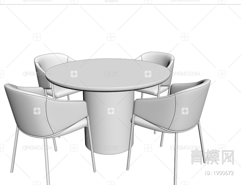 餐桌椅3D模型下载【ID:1900672】
