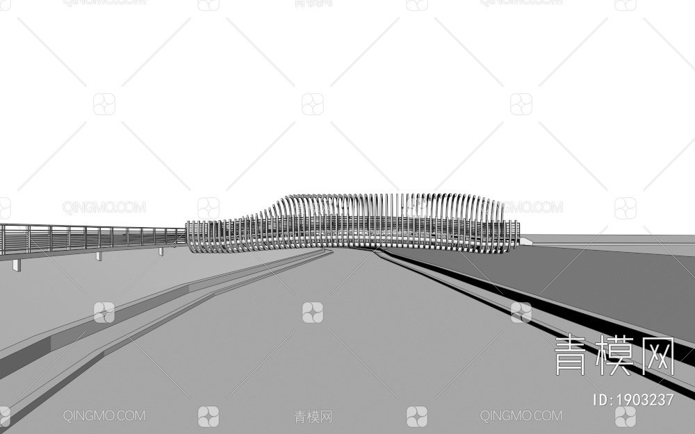 景观桥 异形桥3D模型下载【ID:1903237】