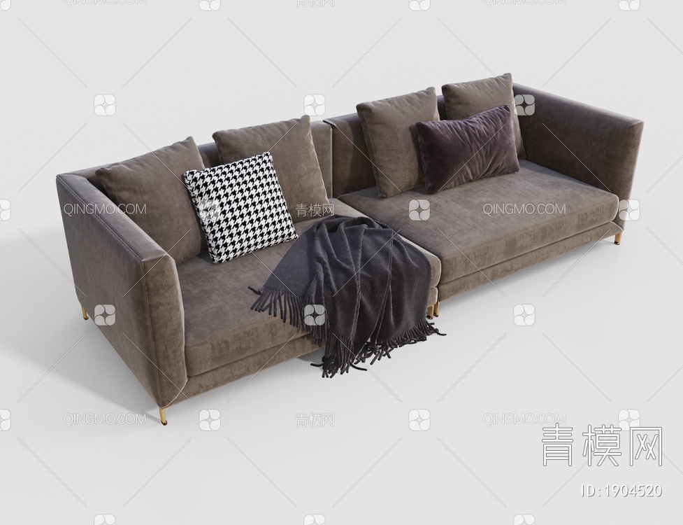 双人沙发3D模型下载【ID:1904520】