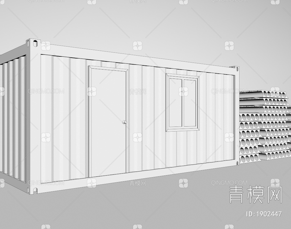 活动样板房 集装箱3D模型下载【ID:1902447】