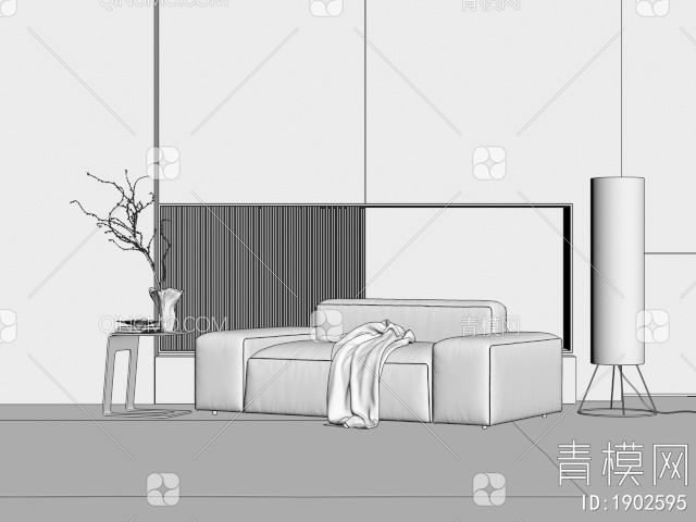单人沙发3D模型下载【ID:1902595】