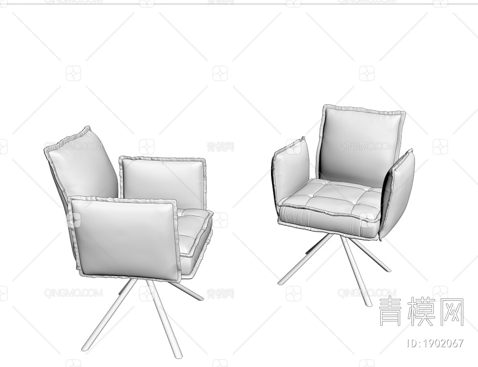 休闲椅 办公椅3D模型下载【ID:1902067】