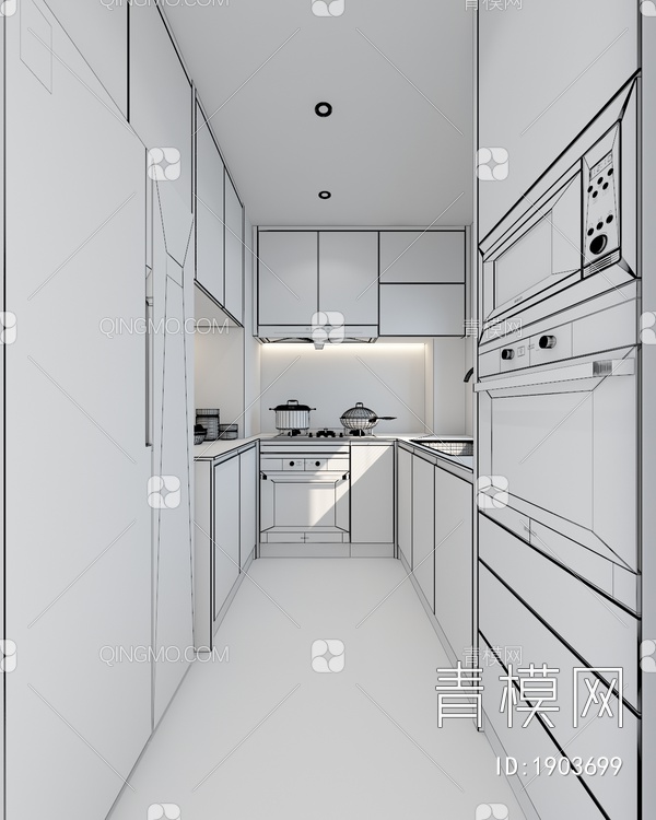 家居厨房3D模型下载【ID:1903699】
