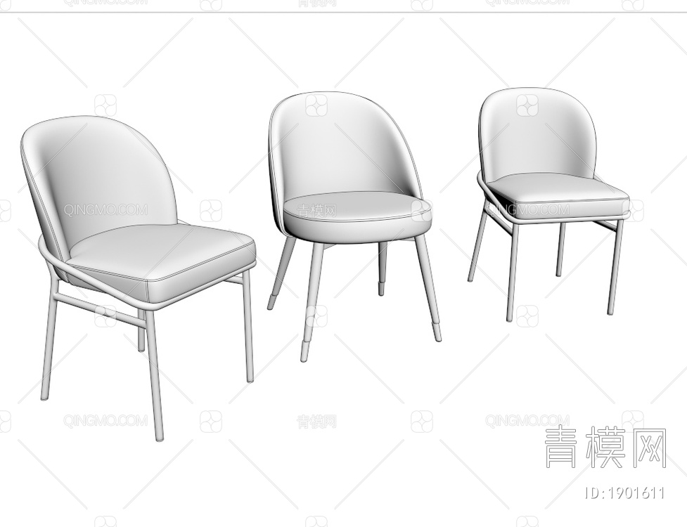 绒布单椅子3D模型下载【ID:1901611】