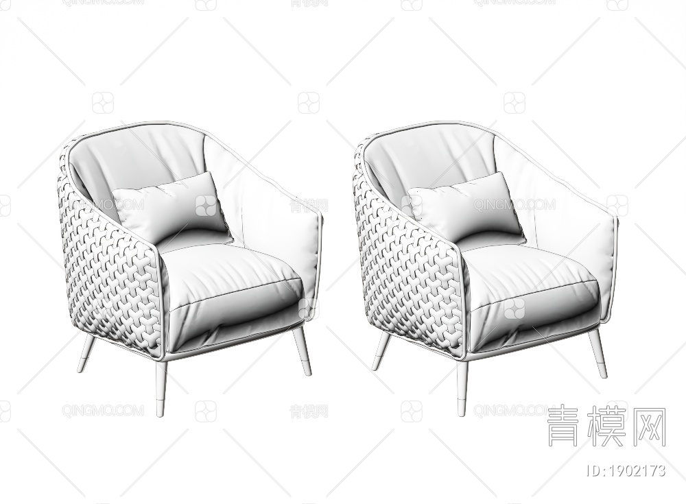 单椅3D模型下载【ID:1902173】