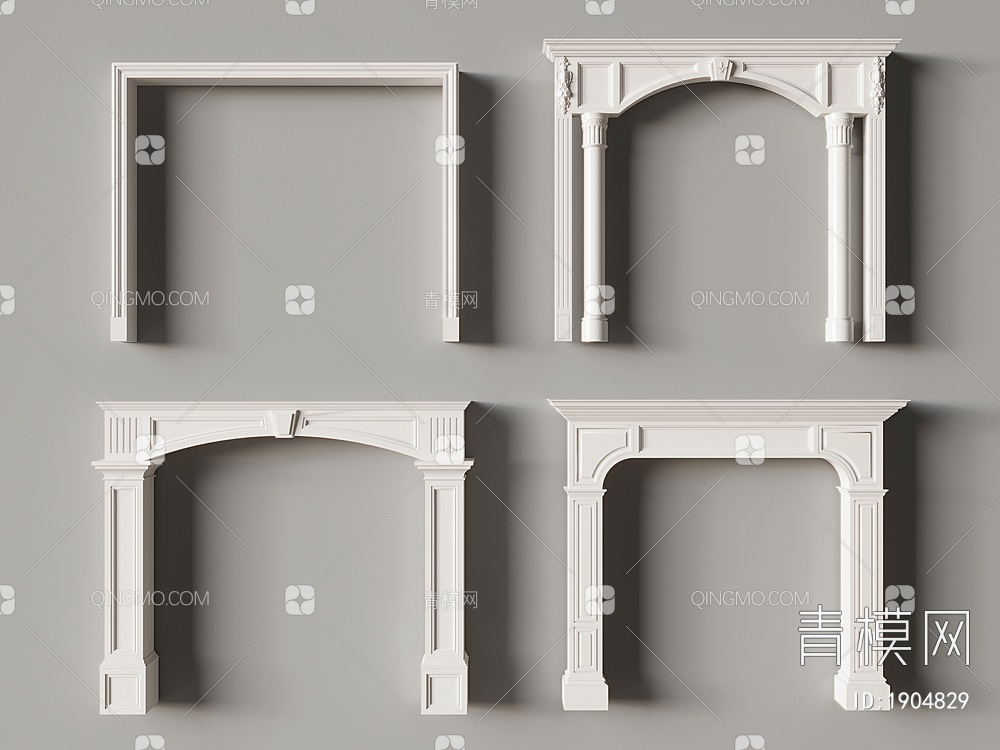 门套，罗马柱3D模型下载【ID:1904829】