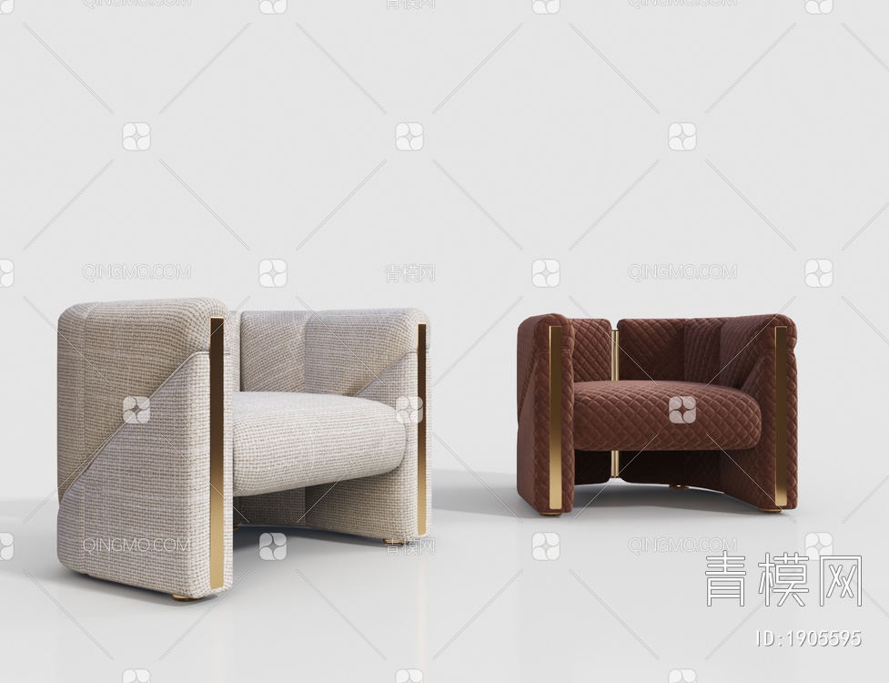 单人休闲沙发3D模型下载【ID:1905595】