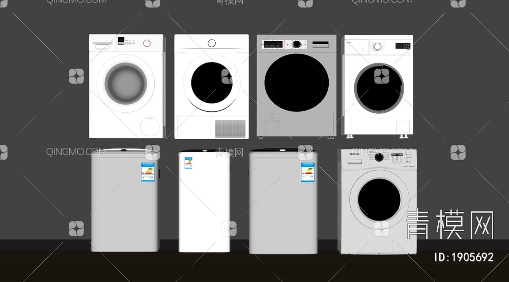 洗衣机SU模型下载【ID:1905692】