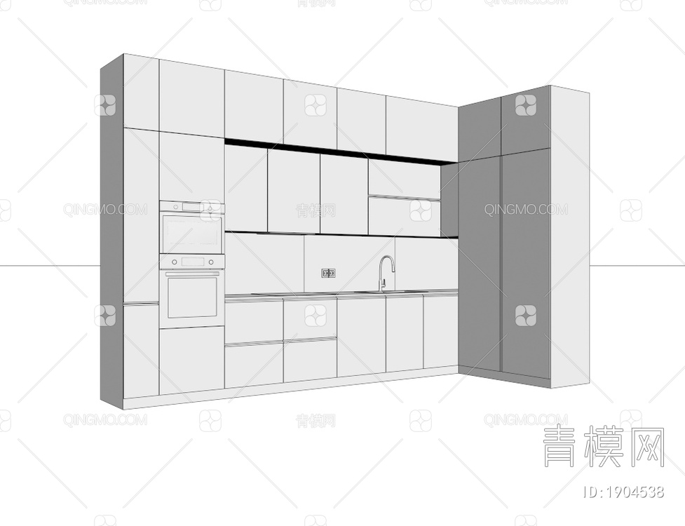 橱柜3D模型下载【ID:1904538】