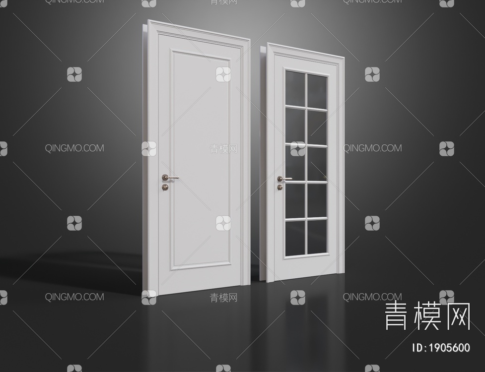单开门 厨卫门 卧室门3D模型下载【ID:1905600】