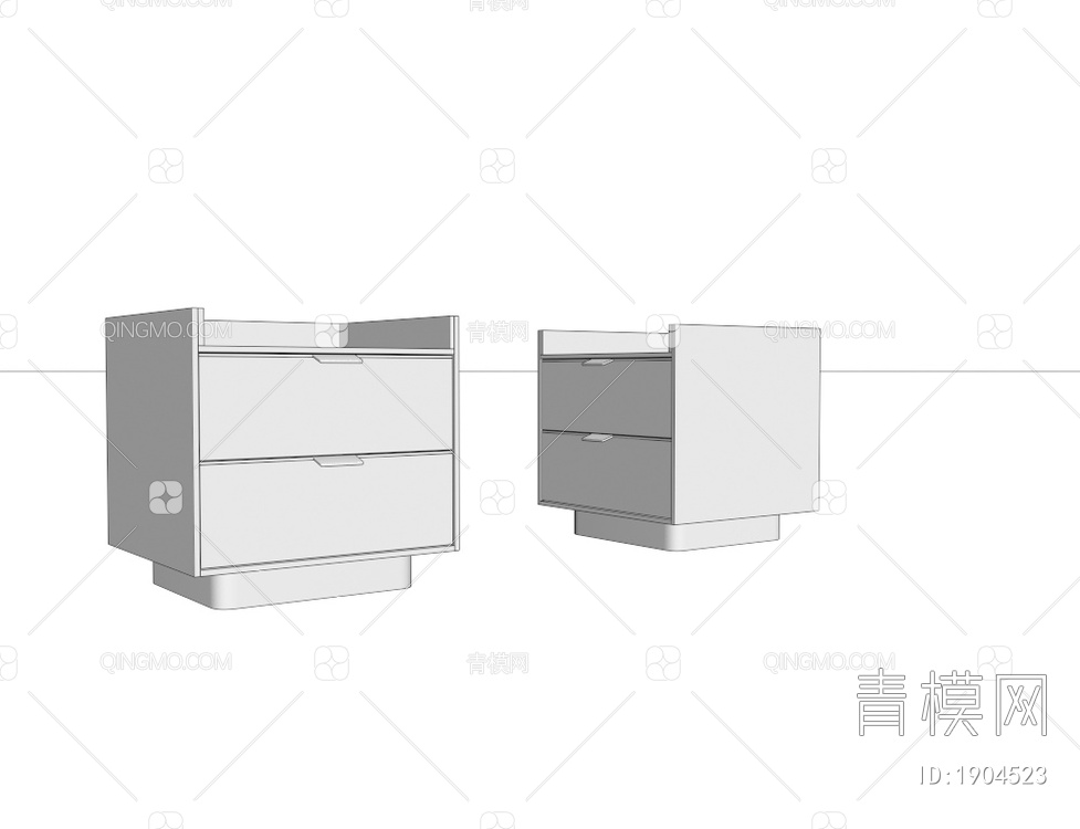 床头柜3D模型下载【ID:1904523】