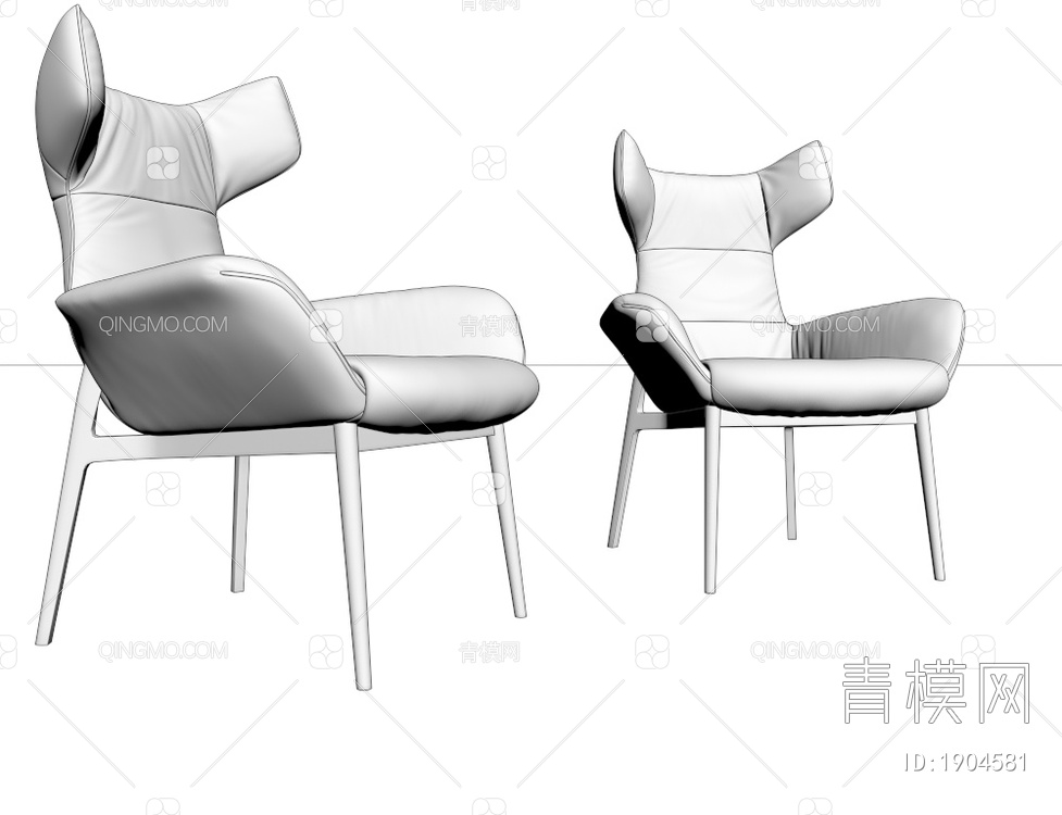 布艺休闲椅3D模型下载【ID:1904581】