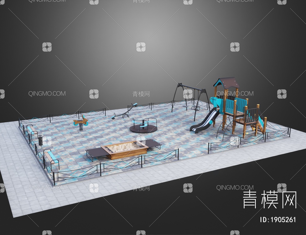 滑梯 儿童游乐设施3D模型下载【ID:1905261】
