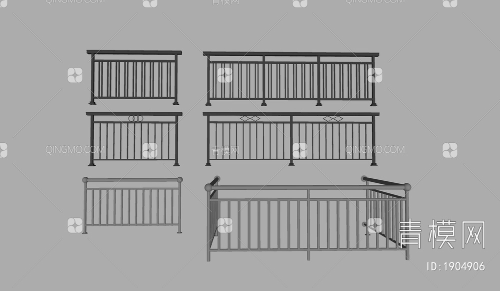 栏杆SU模型下载【ID:1904906】