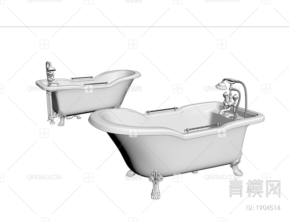 浴缸3D模型下载【ID:1904514】