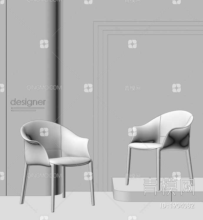 Poliform 椅子 餐椅3D模型下载【ID:1904082】
