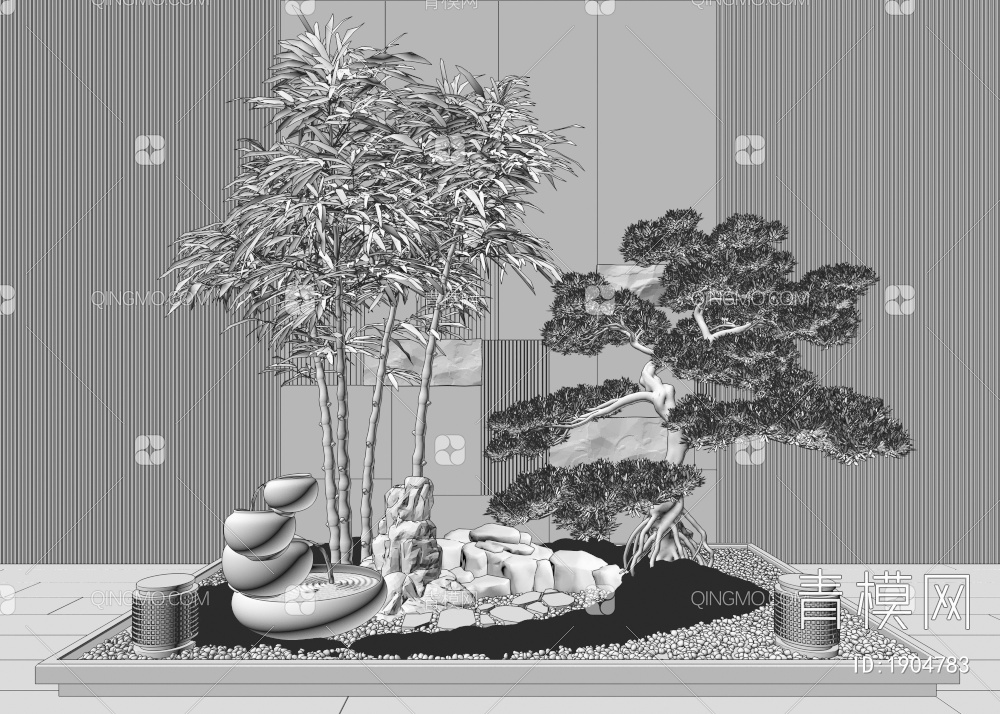 景观植物小品3D模型下载【ID:1904783】