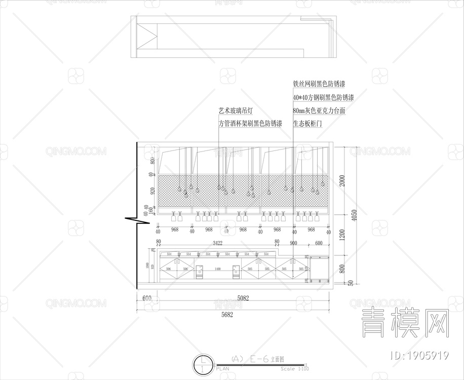 贵州高档网吧网咖室内设计CAD施工图+6张效果图【ID:1905919】