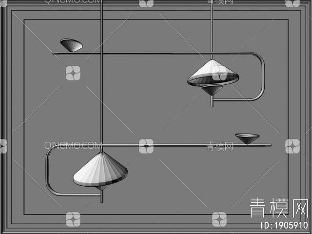 长形吊灯3D模型下载【ID:1905910】