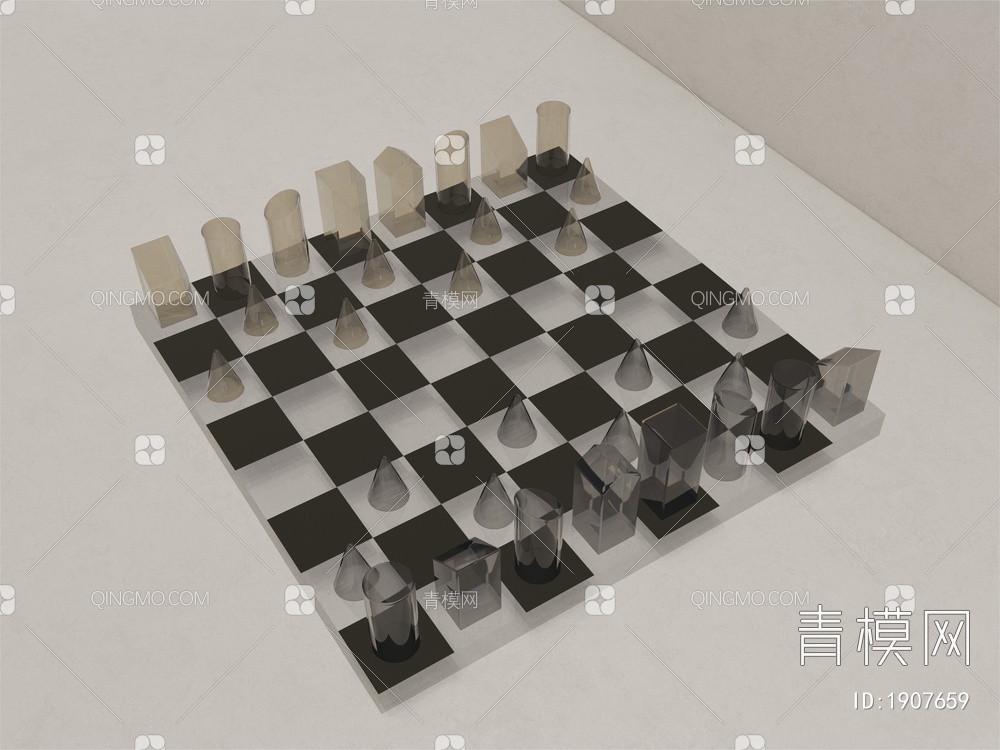 水晶国际象棋SU模型下载【ID:1907659】