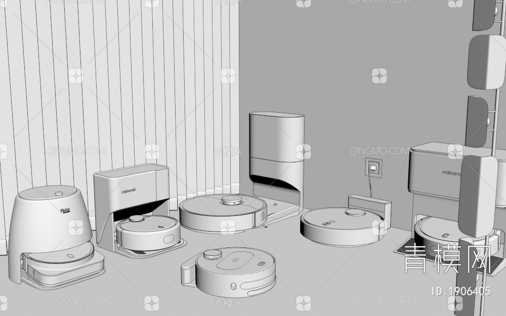 扫地机器人3D模型下载【ID:1906405】