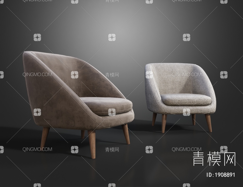 休闲椅子3D模型下载【ID:1908891】
