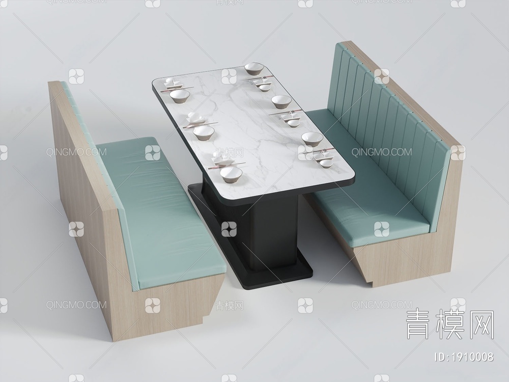 卡座沙发3D模型下载【ID:1910008】